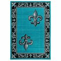 United Weavers Of America 5 ft. 3 in. x 7 ft. 6 in. Bristol Lilium Turquoise Rectangle Area Rug 2050 11269 69